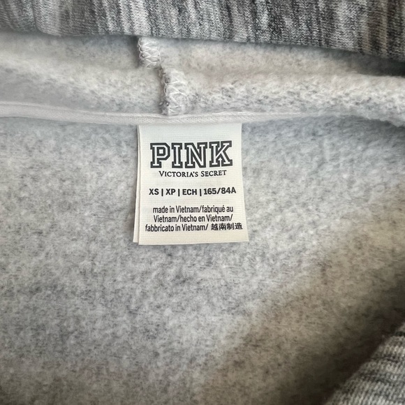 🛑Donated!🛑VS PINK *Oh So Soft* Hoodie Space-dye Heather Grey Batwing - Picture 5 of 8